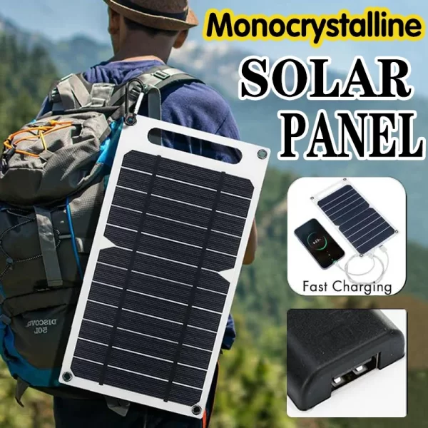 30W Portable Solar Panel 5V Solar Plate with USB Safe Charge Stabilize Battery Charger for Power Bank Phone Outdoor Camping Home - Image 2