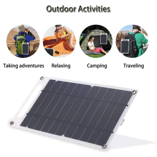 30W Portable Solar Panel 5V Solar Plate with USB Safe Charge Stabilize Battery Charger for Power Bank Phone Outdoor Camping Home - Image 3