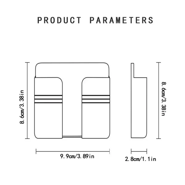 3pcs Wall Mount Phone Holder White Punch Free Wall Mobile Phones Charging Stand Lazy Sticky Remote Control Storage Box - Image 6