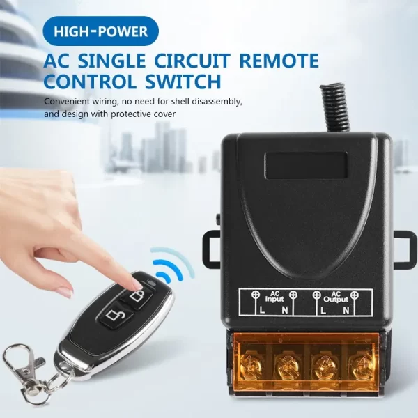 433Mhz Remote Control Switch AC220V 30A Hign Power On off Remote Control Transmitter for Water Pump Motor LED/Electric Appliance