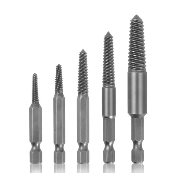 5pc Hexagonal Shank Broken Head Screw Extractor Screw Broken Head Screwdriver for Taking out Electric Drill Tool Set - Image 6