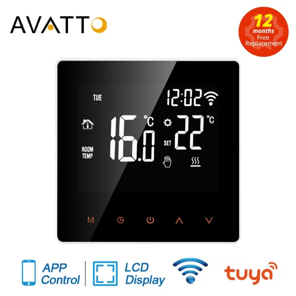 AVATTO Tuya WiFi Smart Thermostat, Electric Floor Heating Water/Gas Boiler Temperature Remote Controller for Google Home, Alexa