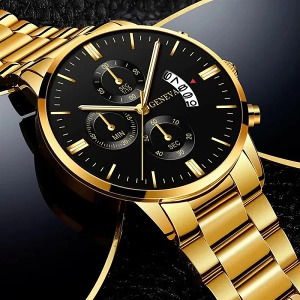 Fashion Men Stainless Steel Watch Luxury Calendar Quartz Wrist Watch Mens Business Watches for Man Clock Montre Homme - Image 3