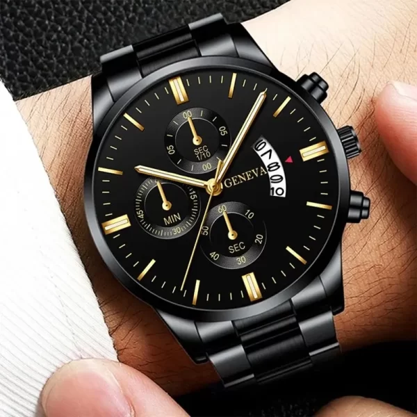 Fashion Men Stainless Steel Watch Luxury Calendar Quartz Wrist Watch Mens Business Watches for Man Clock Montre Homme - Image 6