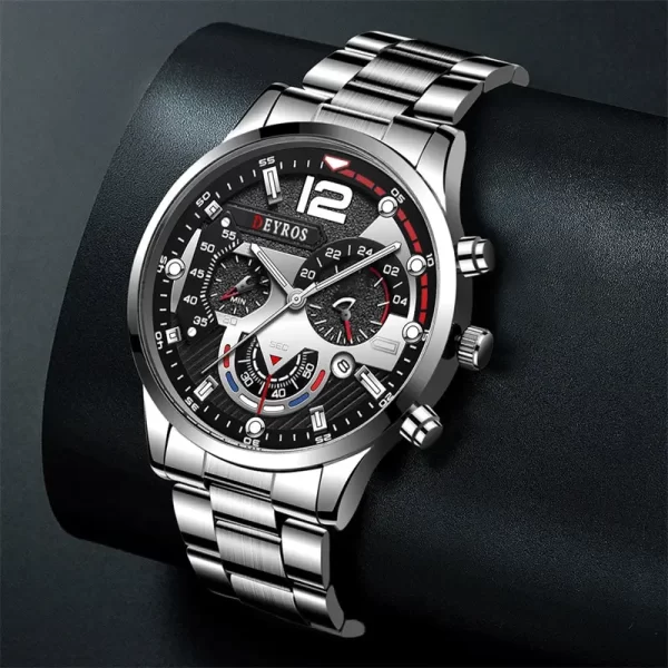 Fashion Mens Watches Luxury Stainless Steel Quartz Wristwatch Calendar Luminous Clock Men Business Casual Watch Reloj Hombre - Image 4