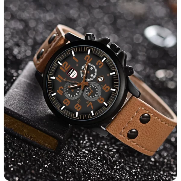 Men Quartz Watch Fashion Simple Business Belt Quartz Watch For Men Watch Student Wristwatch Sports Non Mechanical - Image 2