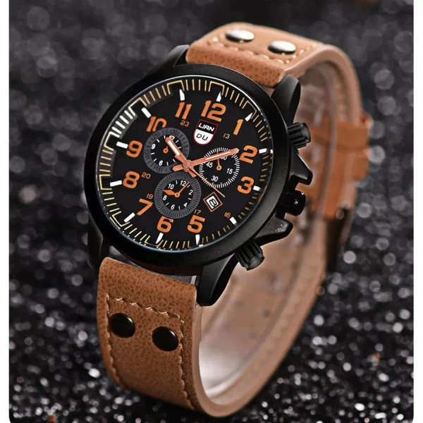 Men Quartz Watch Fashion Simple Business Belt Quartz Watch For Men Watch Student Wristwatch Sports Non Mechanical - Image 3