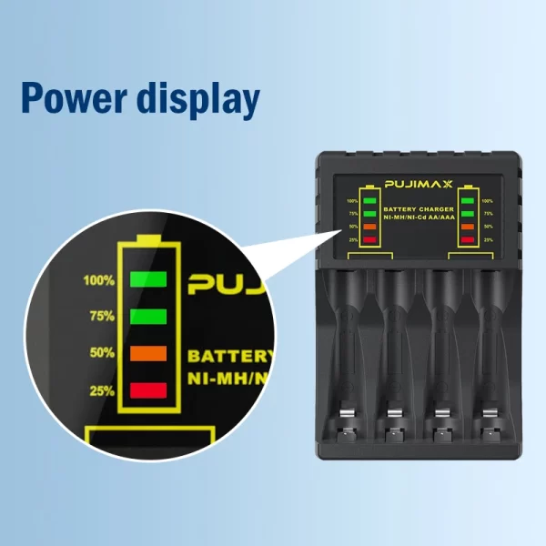 New Four-Slot Multi-Slot Intelligent Fast Charger No.5 No.7 AAA/AA Ni-Cd Battery Charger - Image 3