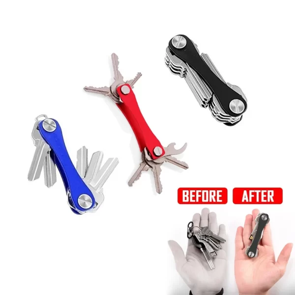 Smart Keychain Mini Keychain Aluminum Alloy Key Clip Metal Key Organizer Key Chain - Image 3