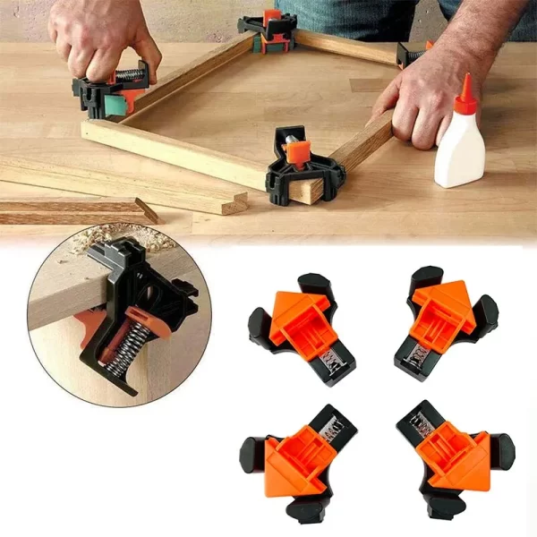 Woodworking Angle Clamp Tool Set 60/90/120 Degrees Fixer Photo Frame Picture Frame Clamp Home Tools Punching Installer Hand Tool - Image 3